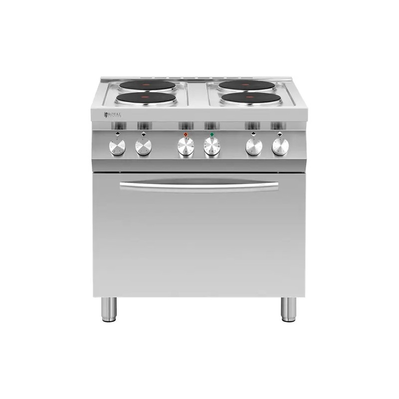 Royal Catering Elektroherd Gastro sähköliesi 13 400 W, 4 levyä ja kiertoilmauuni