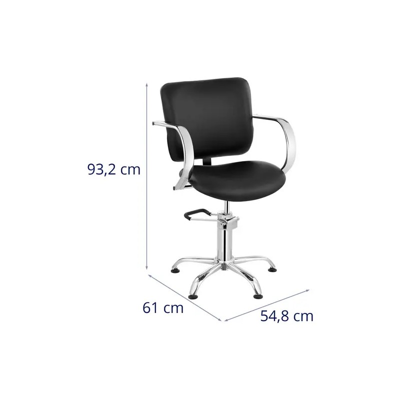 Physa London Black kampaajan tuoli, musta, korkeus 59–72 cm, kantavuus 150 kg