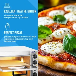 Royal Catering sähköinen pizzauuni 3000 W 2 kammiota 40 cm