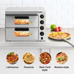Royal Catering sähköinen pizzauuni 3000 W 2 kammiota 40 cm