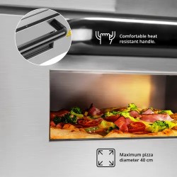 Royal Catering sähköinen pizzauuni 3000 W 2 kammiota 40 cm