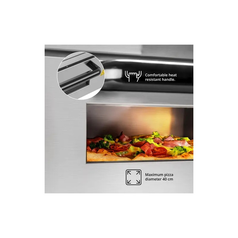 Royal Catering sähköinen pizzauuni 3000 W 2 kammiota 40 cm