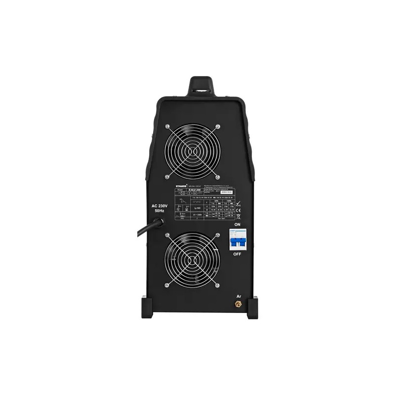 AC/DC TIG/MMA-hitsauslaite 220 A, 230 V, pulssitoiminto, 8 m kaapelit
