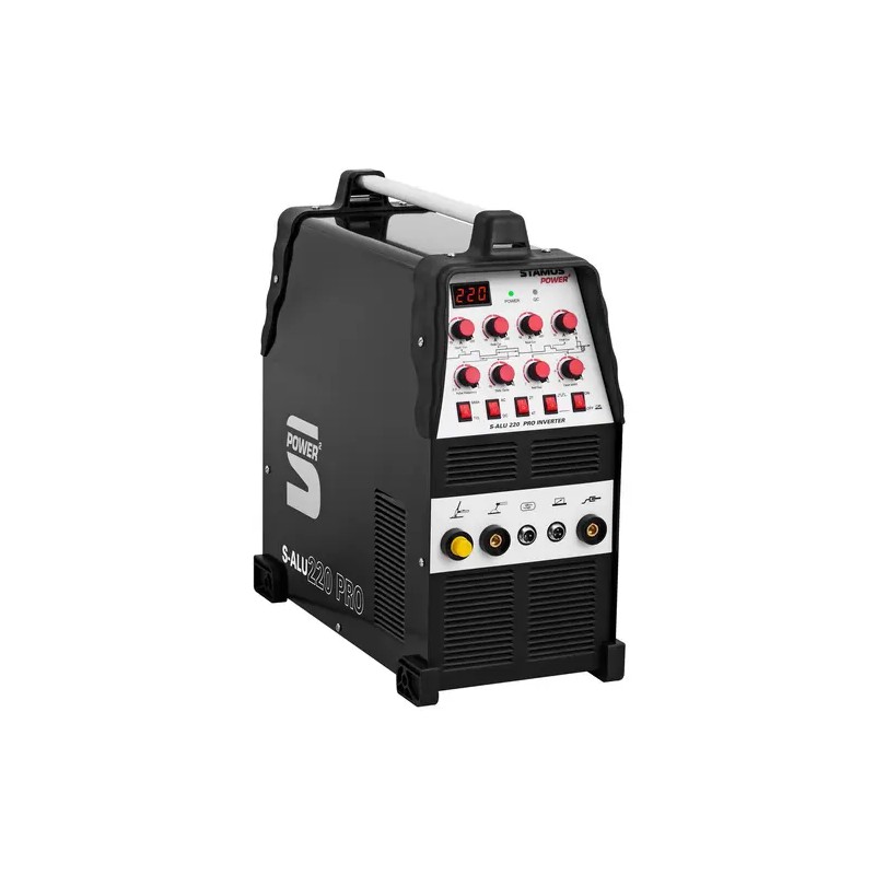 AC/DC TIG/MMA-hitsauslaite 220 A, 230 V, pulssitoiminto, 8 m kaapelit