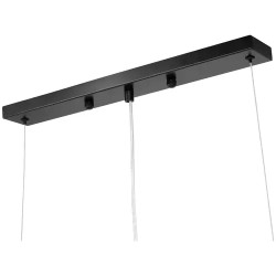 Uniprodo UNI_LD_14 riippuvalaisin puupalkilla ja 3 mustalla varjostimella E27