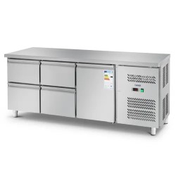 Royal Catering RCKT 179 70 kylmälipas 403 l 1 ovi 4 laatikkoa ruostumaton teräs