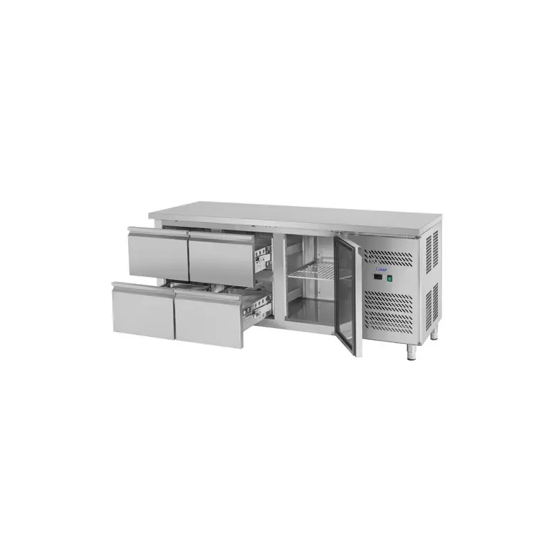 Royal Catering RCKT-179/70 kylmälipas 403 l 1 ovi 4 laatikkoa ruostumaton teräs