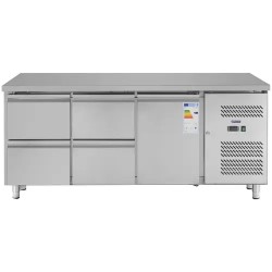Royal Catering RCKT-179/70 kylmälipas 403 l 1 ovi 4 laatikkoa ruostumaton teräs