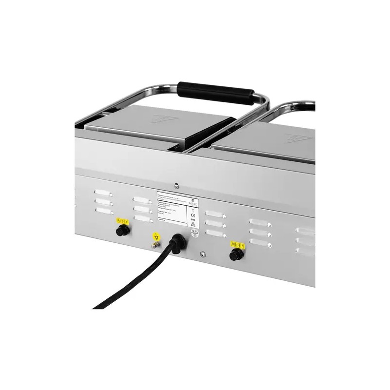 Kaksoiskontaktigrilli RCPKG-3600-R 3 600 W ruohotetut levyt