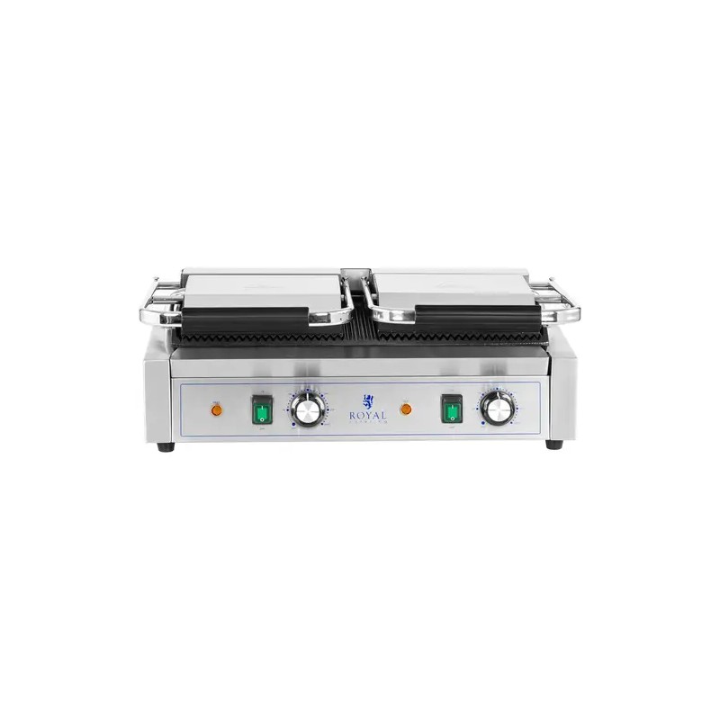 Kaksoiskontaktigrilli RCPKG-3600-R 3 600 W ruohotetut levyt
