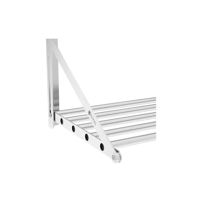 Royal Catering RC-TFWH10045 seinähylly, ruostumaton teräs, 100 x 45 cm, laskostettava