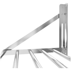 Royal Catering RC-TFWH10045 seinähylly, ruostumaton teräs, 100 x 45 cm, laskostettava