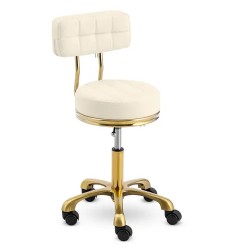Pyörityöjakkara selkänojalla PHYSA GELA BEIGE 48 61 cm 150 kg beige kulta