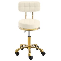 Pyörityöjakkara selkänojalla PHYSA GELA BEIGE, 48-61 cm, 150 kg, beige/kulta