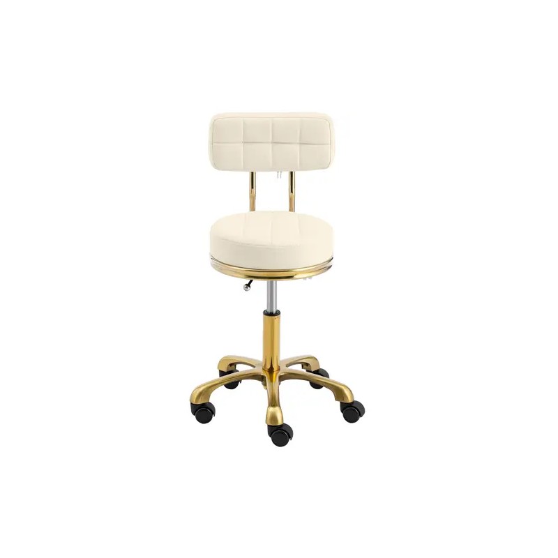 Pyörityöjakkara selkänojalla PHYSA GELA BEIGE, 48-61 cm, 150 kg, beige/kulta