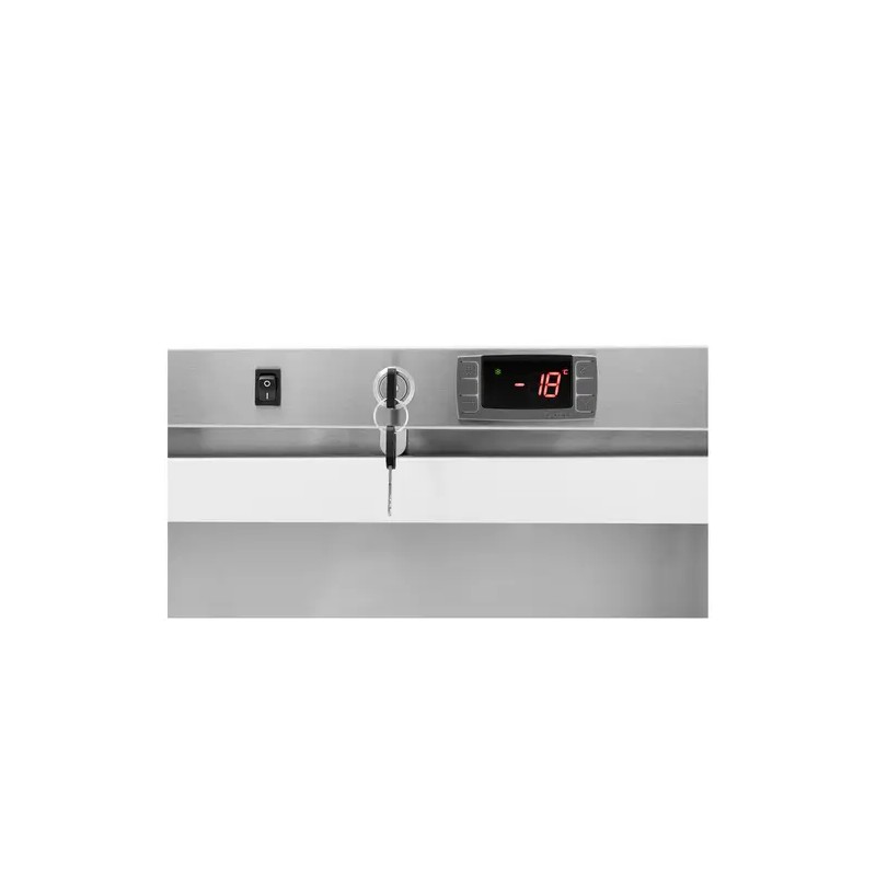 Royal Catering RCLK-F590-G pakastinkaappi 580 l lasiovi hopea