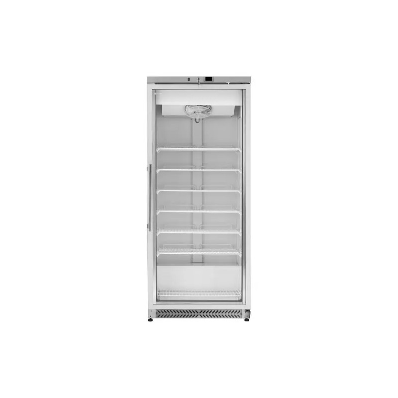 Royal Catering RCLK-F590-G pakastinkaappi 580 l lasiovi hopea