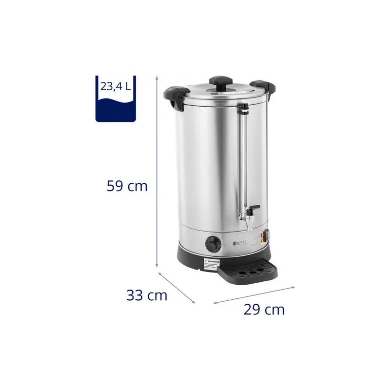 Royal Catering vedenkeitin 19,7 l 2500 W ruostumaton teräs