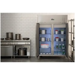 Gastro-jääkaappi 2 ovella 1 168 l ruostumaton teräs