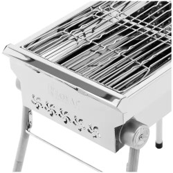 Royal Catering hiiligrilli, taitettava, 43 x 25 cm, ruostumaton teräs ja sinkitty teräs