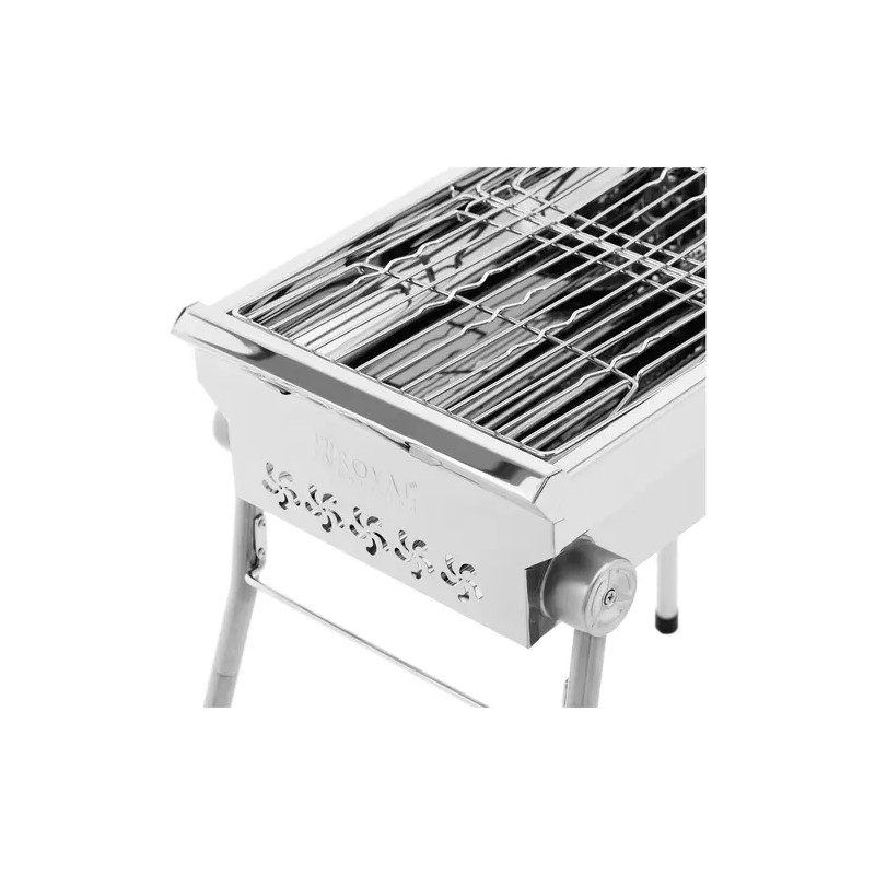 Royal Catering hiiligrilli, taitettava, 43 x 25 cm, ruostumaton teräs ja sinkitty teräs