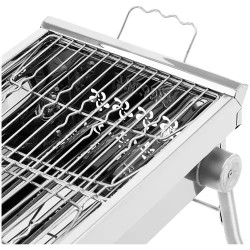 Royal Catering hiiligrilli, taitettava, 43 x 25 cm, ruostumaton teräs ja sinkitty teräs