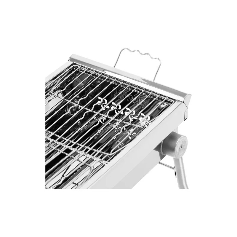 Royal Catering hiiligrilli, taitettava, 43 x 25 cm, ruostumaton teräs ja sinkitty teräs