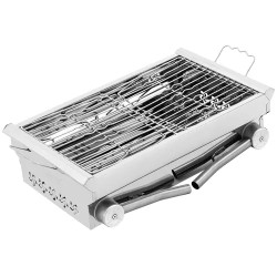Royal Catering hiiligrilli, taitettava, 43 x 25 cm, ruostumaton teräs ja sinkitty teräs