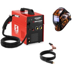 Stamos Germany SMIG 250P MIG MAG hitsaussetti 250 A 230 V ja Firestarter 500 hitsauskypärä 16 00 kg