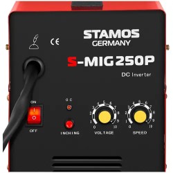 Stamos Germany SMIG-250P MIG/MAG-hitsaussetti 250 A 230 V ja Firestarter 500 -hitsauskypärä 16,00 kg