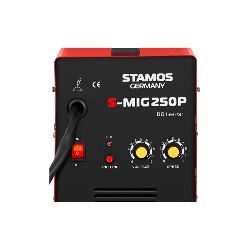 Stamos Germany SMIG-250P MIG/MAG-hitsaussetti 250 A 230 V ja Firestarter 500 -hitsauskypärä 16,00 kg