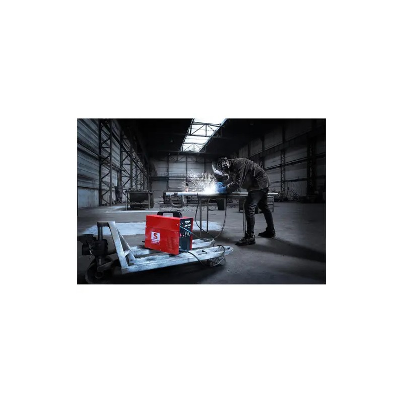 Stamos Germany SMIG-250P MIG/MAG-hitsaussetti 250 A 230 V ja Firestarter 500 -hitsauskypärä 16,00 kg