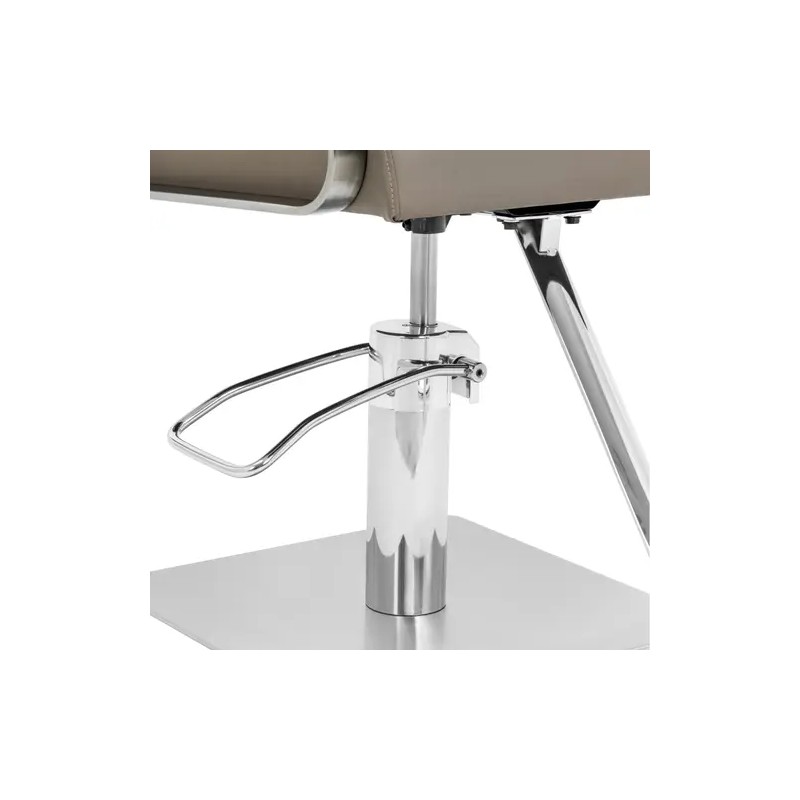 Physa Otley kampaajan tuoli jalkatukella, 50–66 cm, beige/hopea