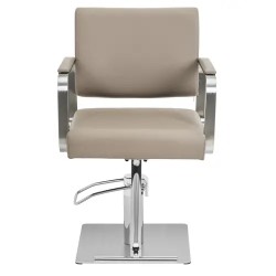 Physa Otley kampaajan tuoli jalkatukella, 50–66 cm, beige/hopea