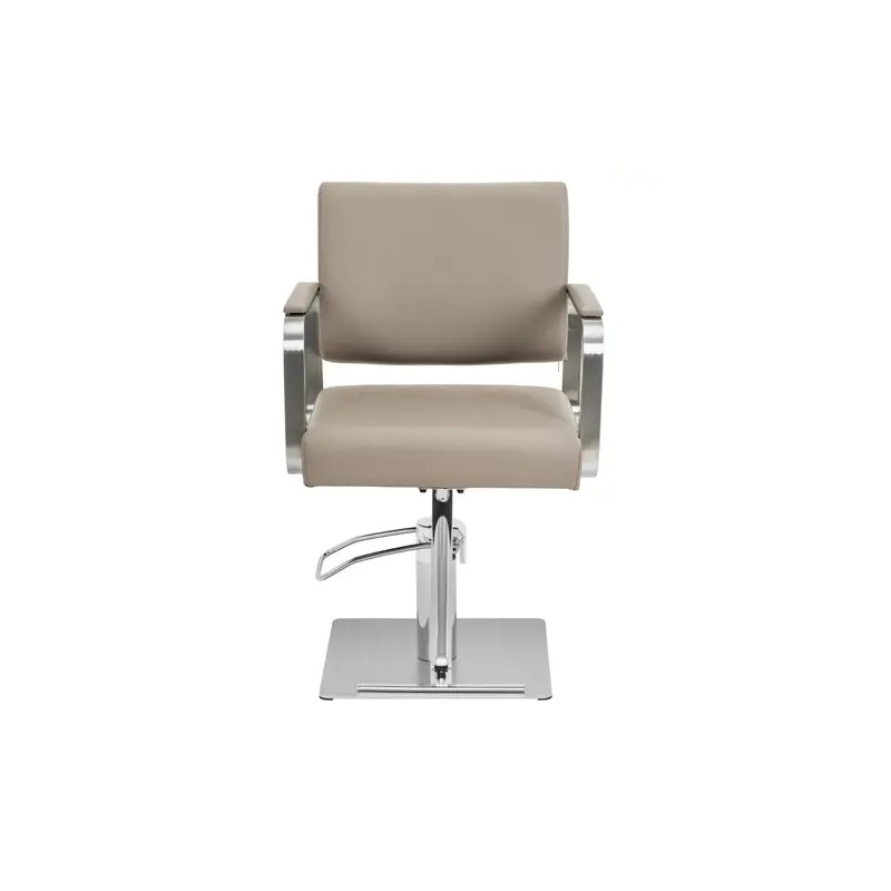 Physa Otley kampaajan tuoli jalkatukella, 50–66 cm, beige/hopea