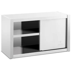 Royal Catering ruostumattomasta teräksestä valmistettu seinäkaappi liukuovilla 100 x 45 cm