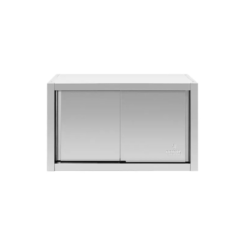 Royal Catering ruostumattomasta teräksestä valmistettu seinäkaappi liukuovilla 100 x 45 cm
