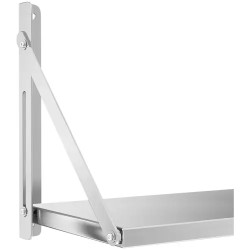 Royal Catering RC-BFWH12030 laskostettava seinähylly, ruostumaton teräs, 120 x 30 cm, 40 kg