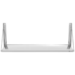 Royal Catering RC-BFWH12030 laskostettava seinähylly, ruostumaton teräs, 120 x 30 cm, 40 kg