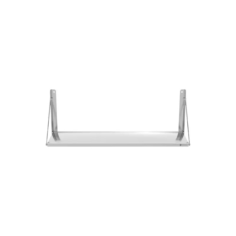 Royal Catering RC-BFWH12030 laskostettava seinähylly, ruostumaton teräs, 120 x 30 cm, 40 kg