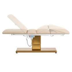 Sähköinen kosmetiikkapöytä 3 moottoria 190 x 65 x 60-76 cm beige/golden