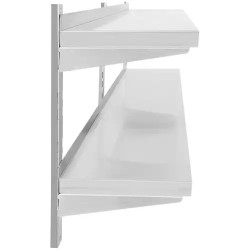 Royal Catering RCWR-180.2 seinähylly ruostumaton teräs 180 x 30 cm 2 tasoa
