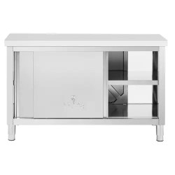 Royal Catering ECO ruostumattomasta teräksestä valmistettu läpivientikaappi 140 x 60 cm 500 kg