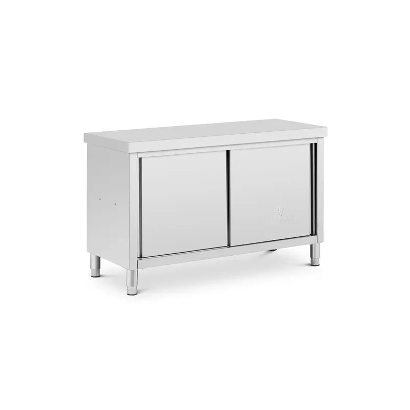 Royal Catering ECO ruostumattomasta teräksestä valmistettu läpivientikaappi 140 x 60 cm 500 kg