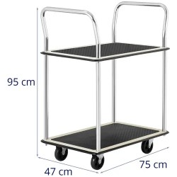 MSW-PW-120 kuljetusvaunu 2 tasoa 120 kg