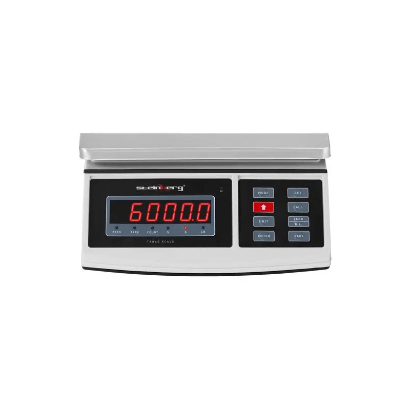 Pöytävaaka SBS-TW-6, 6 kg / 0,2 g, 21 x 27 cm, LED-näyttö
