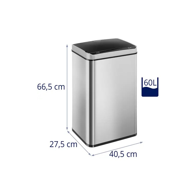 Sensoriroskakori 60 l ruostumaton teräs Duo-malli