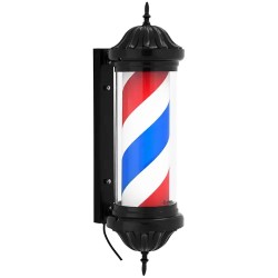 physa Barber Pole pyörivä ja valaistu parturi kampaamon kyltti 380 mm