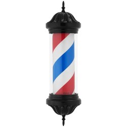 physa Barber Pole pyörivä ja valaistu parturi-kampaamon kyltti, 380 mm