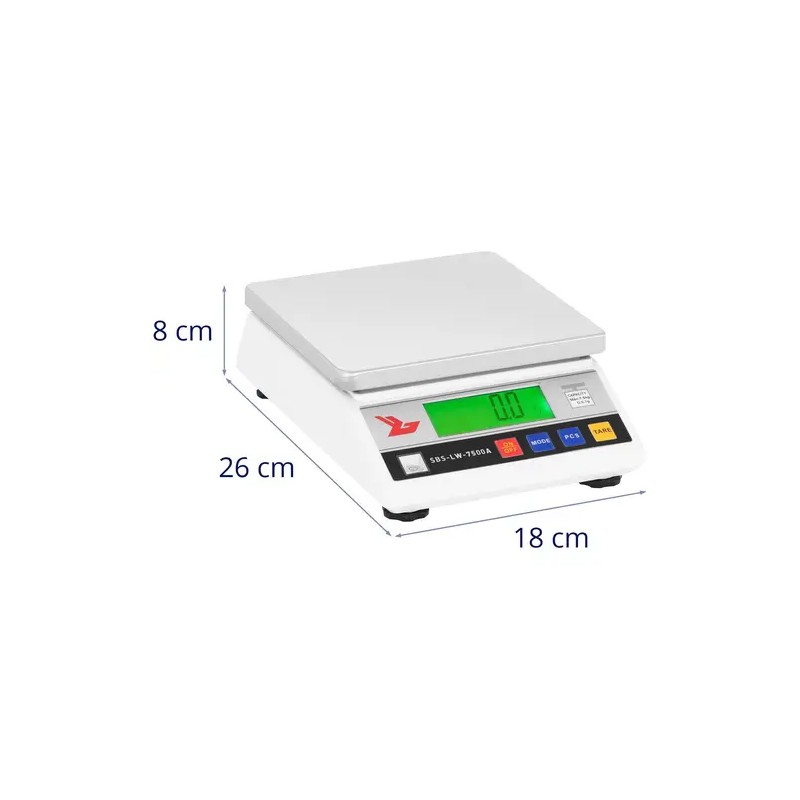 Tarkkuusvaaka SBS-LW-7500A 7500 g / 0,3 g LCD